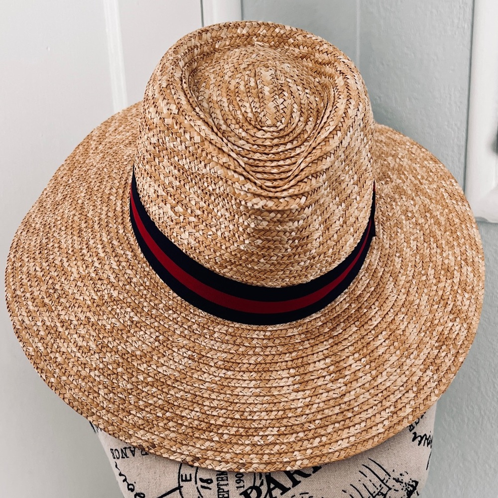 6 pcs Wide Brim Straw Sun Hat - Black - Picture 8 of 15